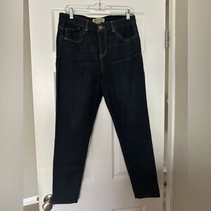 Democracy Women’s Skinny Jeans in Dark Indigo with Contrast Stitching